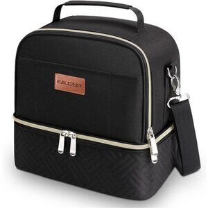 Lunch Bag Women Men, Double Deck Lunch Box Insulated Lunch Bag for Adults Work